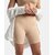 COURTIT'S Women's High Coverage Super Combed Cotton Elastane Stretch Mid Waist Shorties with Concealed Waistband Beige