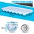 Pop up silicon bottom ice tray, pack of 2,grid of 21, easy to remove ice and easy to wash bpa free plastic and silicon m