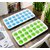 Pop up silicon bottom ice tray, pack of 2,grid of 21, easy to remove ice and easy to wash bpa free plastic and silicon m