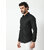 Men Regular Fit Solid Curved Collar Casual Shirt