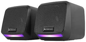 ZEBRONICS Igloo 1 2.0 USB Computer Speakers 8 Watts Multicolor LED USB Powered AUX Volume Control Pod for PC Laptops Desktop