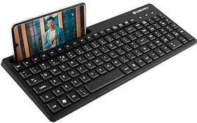 ZEBRONICS K36 Wired USB Keyboard with 106 Keys Slim Design Smartphone Holder Retractable Stand 1.2m Cable Length with xc3x82xe2x80x9aRupee Key.