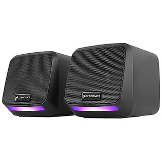 ZEBRONICS Igloo 1 2.0 USB Computer Speakers 8 Watts Multicolor LED USB Powered AUX Volume Control Pod for PC Laptops Desktop ZEBRONICS Igloo 1 2.0 USB Computer Speakers 8 Watts Multicolor LED USB Powered AUX Volume Control Pod for PC Laptops Desktop