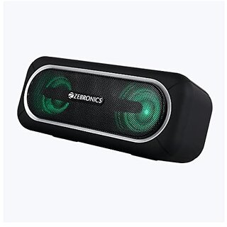 Zebronics Zeb-Delight 20 Bluetooth v5.0 Portable Speaker with 10W RMS TWS Function FM Radio Call Function Supports USB microSD 5H Backup Built-in Rechargeable Battery AUX and RGB Lights Zebronics Zeb-Delight 20 Bluetooth v5.0 Portable Speaker with 10W RMS TWS Function FM Radio Call Function Supports USB microSD 5H Backup Built-in Rechargeable Battery AUX and RGB Lights