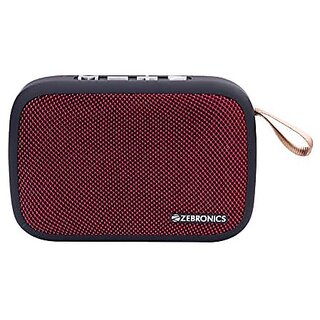                       Zebronics Delight Portable Wireless Bluetooth Speaker - Red                                              