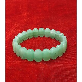                       VSP VASTU SAMADHAN - 103A GREEN AVENTURINE SQUARE BRACELET-  For Help Bring in Good Fortune, Money, Abundance ( 12 mm )                                              