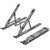 ZEBRONICS Aluminium Alloy Laptop Stand Compatible with 9-15.6 inch Laptops 7 Angles Adjustable Tabletop Anti Slip Silicon Rubber Pads Foldable Velvet Pouch Inside Zeb-NS2000 (Dark Grey).
