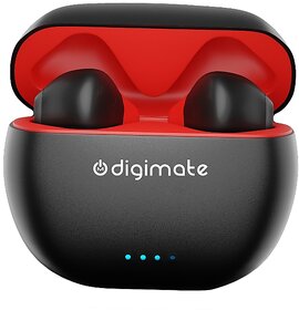 DIGIMATE Arrowlift Earbud With Charging Case 25 Hours Playtime, Water Resistance, Siri/Google Supoort (Black, DGMGO5-003)