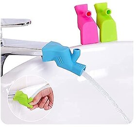 High Elastic Water Faucet Extending Tool Dual Purpose Silicone Gel Water Tap Extension Sink Washing Device (2 Pcs)