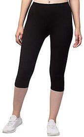 ATTIRE ZONE Women's Regular Fit Plain Capri Pants | Sports and Short Pant Gym Yoga Wear for Women | Women & Girls Avobe Knee Lenth Super Cotton Capri