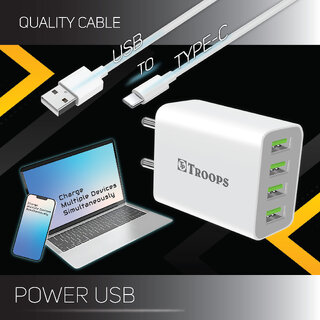 TP TROOPS 4 Ports USB Charger, 4.1A USB Wall Charger Phone Adapter TP TROOPS 4 Ports USB Charger, 4.1A USB Wall Charger Phone Adapter