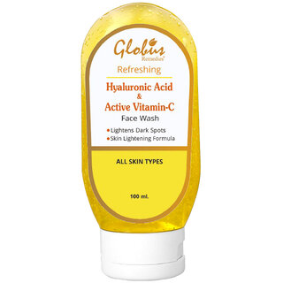                       Globus Remedies Hyaluronic Acid  Vitamin C Face wash 100 ml                                              