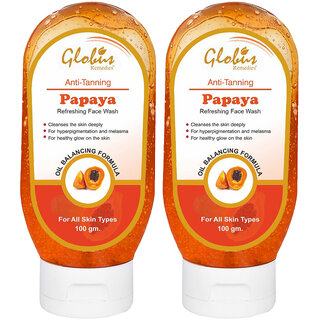 Globus Remedies Papaya Face Wash 100 ml Set of 2 Globus Remedies Papaya Face Wash 100 ml Set of 2
