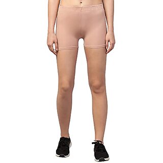                       ATTIRE ZONE Women Skinny Fit Cycling e-Dry Technology Mid-Rise Shorts                                              