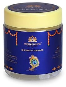Manokamna Divine Bhimseni Camphor Traditional Remedy with Spiritual Essence   Grade  Organic  Strong Aroma for Healing  Puja (50gm - Pack of 1)