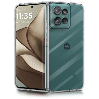                       Finaux Soft Silicon |Scratch Resistant Clear Case for Moto Edge 50 5G - Transparent                                              