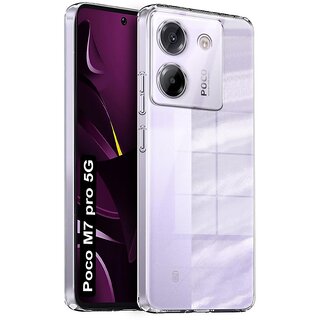                       Finaux Soft Silicon |Scratch Resistant Clear Case for POCO M7 Pro 5G - Transparent                                              
