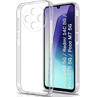 Finaux Soft Silicon |Scratch Resistant Clear Case for POCO M7 5G |Redmi A4 5G|POCO C75 5G - Transparent Finaux Soft Silicon |Scratch Resistant Clear Case for POCO M7 5G |Redmi A4 5G|POCO C75 5G - Transparent