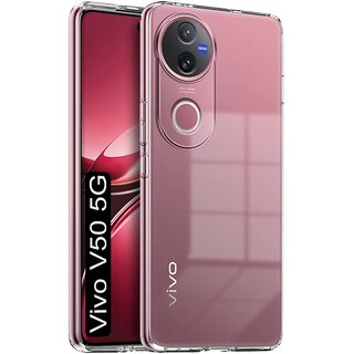                       Finaux Soft Silicon |Scratch Resistant Clear Case for Vivo V50 5G (Only Toto) - Transparent                                              