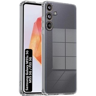                       Finaux Soft Silicon |Scratch Resistant Clear Case for Samsung M55s 5G | M55 5G | F55 5G - Transparent                                              