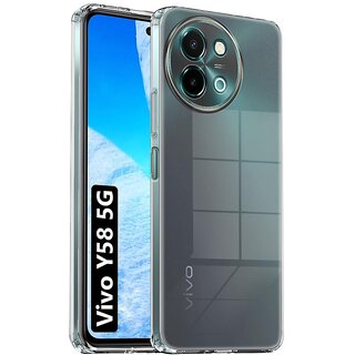                       Finaux Soft Silicon |Scratch Resistant Clear Case for Vivo Y58 5G - Transparent                                              