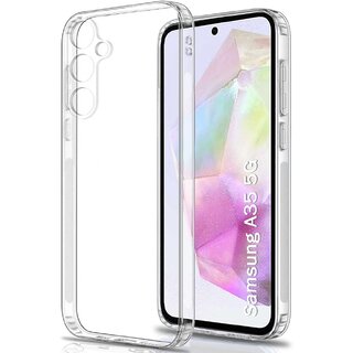                       Finaux Soft Silicon |Scratch Resistant Clear Case for Samsung A35 5G - Transparent                                              
