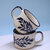 Rare Planet Handcrafted Blue Floral Ceramic Tea Cups - Elegant and Eco-Friendly Mug Set of 2