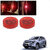 Car Waterproof 5 LED Wireless Car Door Warning Open Lights Indicator Decor Interior Flash Magnetic car led Lights for Anti Rear-End(RED) Free Batteries (2 Pair 4 pcs) For Mahindra XUV 500 Car Fancy Lights(Red)