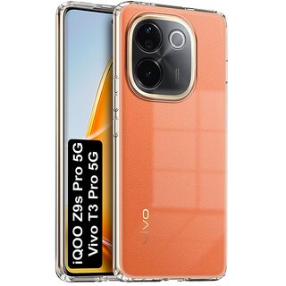                       Finaux Soft Silicon |Scratch Resistant Clear Case for Vivo T3 Pro 5G |IQOO Z9S 5G - Transparent                                              