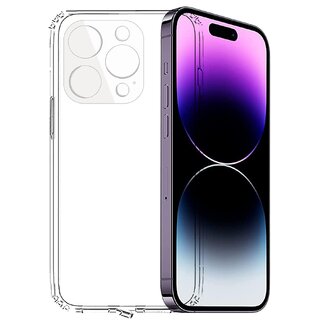                       Finaux Soft Silicon |Scratch Resistant Clear Case for iPhone 14 Pro Max - Transparent                                              