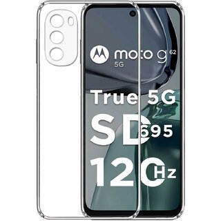 Finaux Soft Silicon |Scratch Resistant Clear Case for Moto G62 - Transparent Finaux Soft Silicon |Scratch Resistant Clear Case for Moto G62 - Transparent