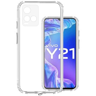                       Finaux Soft Silicon |Scratch Resistant Clear Case for Vivo Y21 2021 - Transparent                                              