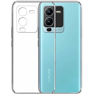                       Finaux Soft Silicon |Scratch Resistant Clear Case for Vivo V25 Pro - Transparent                                              