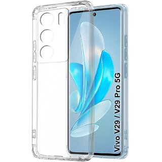                       Finaux Soft Silicon |Scratch Resistant Clear Case for Vivo V29 5G |V29 Pro 5G - Transparent                                              