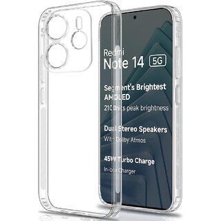                       Finaux Soft Silicon |Scratch Resistant Clear Case for Redmi Note 14 5G - Transparent                                              