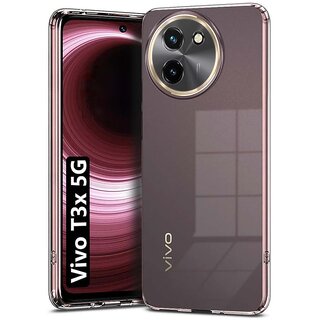 Finaux Soft Silicon |Scratch Resistant Clear Case for Vivo T3X 5G - Transparent Finaux Soft Silicon |Scratch Resistant Clear Case for Vivo T3X 5G - Transparent