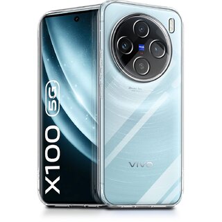                       Finaux Soft Silicon |Scratch Resistant Clear Case for Vivo X100 5G - Transparent                                              