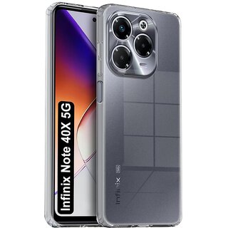                       Finaux Soft Silicon |Scratch Resistant Clear Case for Infinix Note 40X 5G - Transparent                                              
