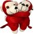 Hugging Red Monkey Couple Soft Toy  Symbol of Love  Cuteness!
