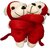 Hugging Red Monkey Couple Soft Toy  Symbol of Love  Cuteness!