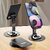 Desktop Adjustable Foldable Mobile Phone Stand Dock Tabletop Mount, Aluminum Stand for Table  Bed Compatible with All S