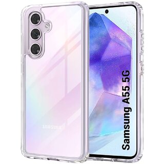 Finaux Soft Silicon |Scratch Resistant Clear Case for Samsung A55 5G - Transparent Finaux Soft Silicon |Scratch Resistant Clear Case for Samsung A55 5G - Transparent