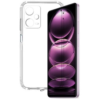                       Finaux Soft Silicon |Scratch Resistant Clear Case for Redmi Note 12 Pro 5G - Transparent                                              