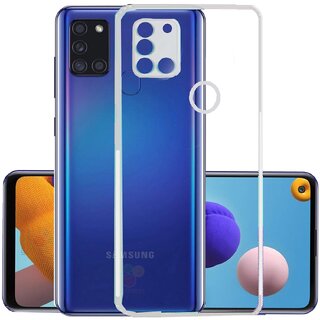                       Finaux Soft Silicon |Scratch Resistant Clear Case for Samsung A21S - Transparent                                              