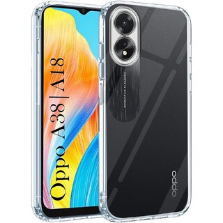Finaux Soft Silicon |Scratch Resistant Clear Case for Oppo A38|Oppo A18 - Transparent Finaux Soft Silicon |Scratch Resistant Clear Case for Oppo A38|Oppo A18 - Transparent