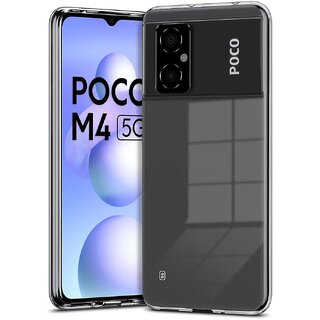                       Finaux Soft Silicon |Scratch Resistant Clear Case for POCO M4 5G - Transparent                                              