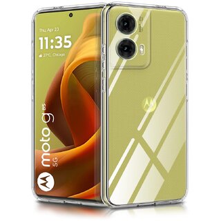                       Finaux Soft Silicon |Scratch Resistant Clear Case for Moto G85 5G - Transparent                                              