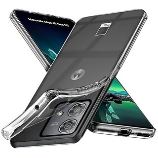                      Finaux Soft Silicon |Scratch Resistant Clear Case for Moto Edge 40 Neo - Transparent                                              