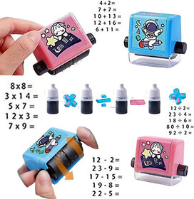 Teaching Stamps for Kids, Roller Design Digital Math Stamps Practice Tools Division Teaching Stamp(Standard, Black)