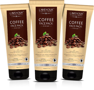 L'avenour Coffee Face Pack for Brightens Skin Tone, Reduce Wrinkles  Hyperpigmentation For Men  Women 100g (Pack of 3)